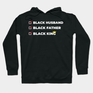 BLACK HUSBAND Father and King Hoodie